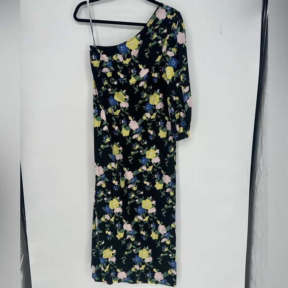 Pearl Lela Rose Floral Poplin One Shoulder Dress - Picture 2 of 6